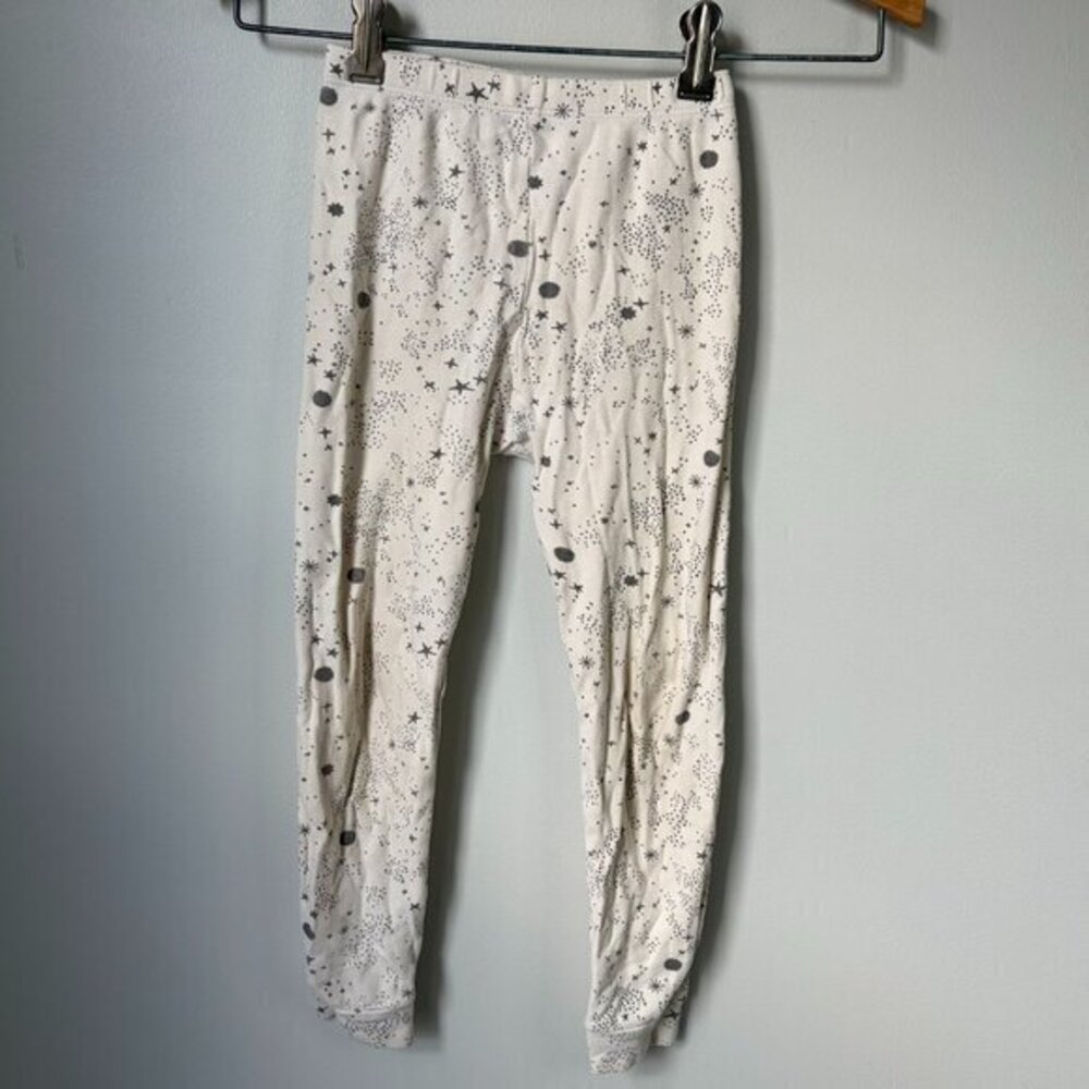 Rylee + Cru Natural Celestial Star Long Pajama Pants Kids 6-7 Y Organic Cotton